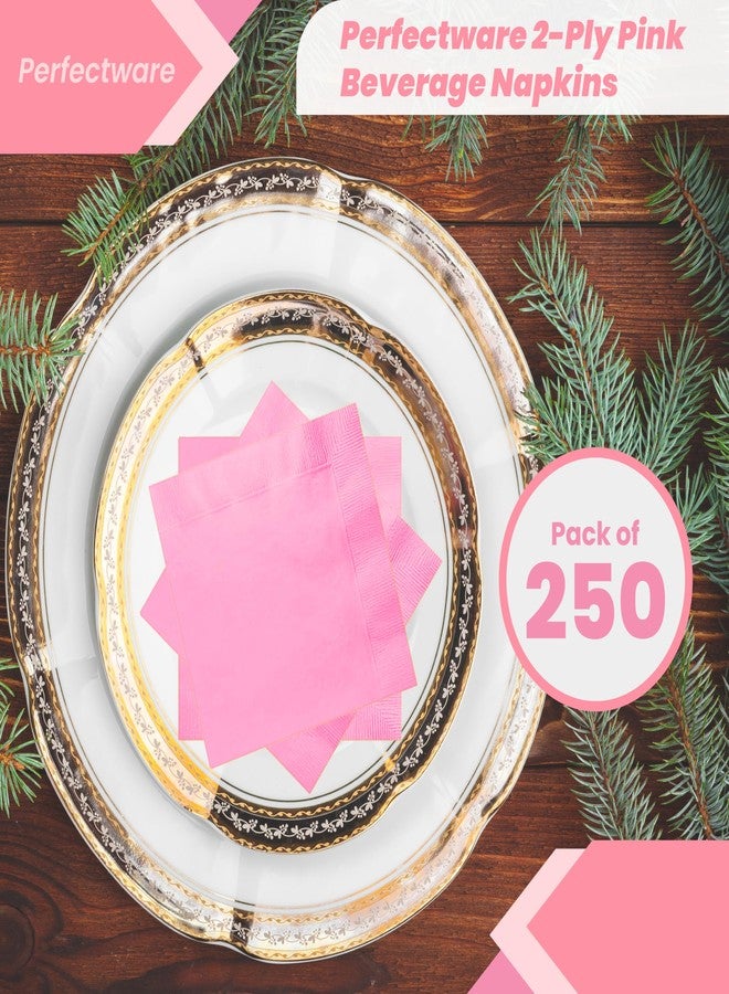 بيرفيكت وير مناديل مشروبات وردية اللون من طبقتين من بيرفكت وير - عبوة من 250 منديل - Image 2